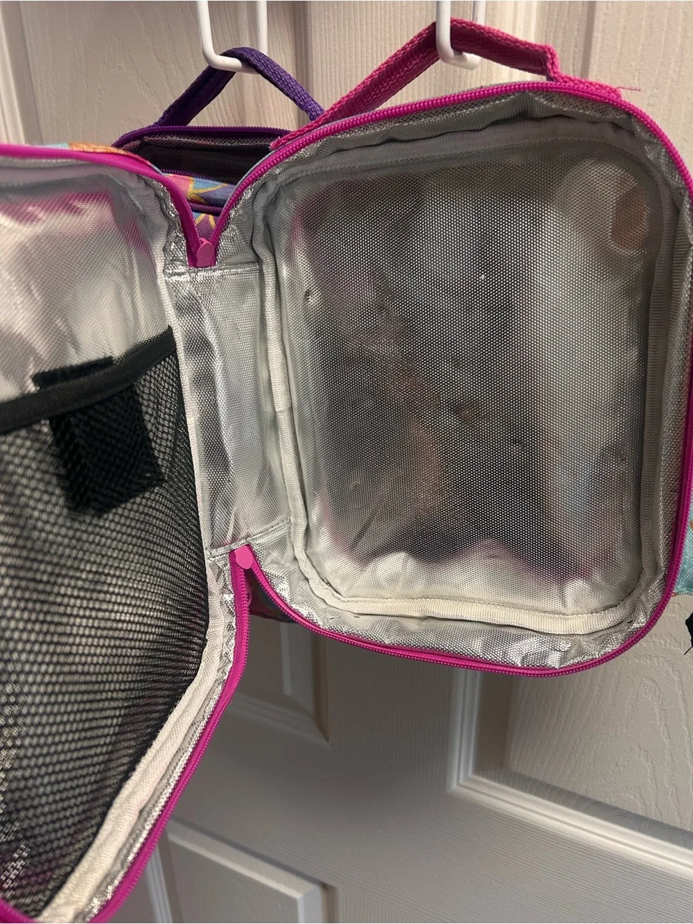 Kids Pink & Aqua Ice Cream and Mermaid Scale Lunch Bag Set